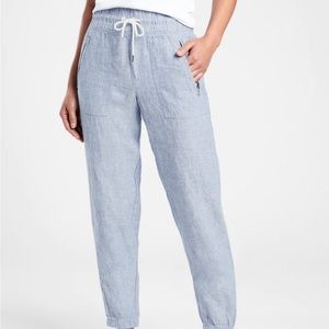 Athletica Cabo Linen Jogger - Light Blue